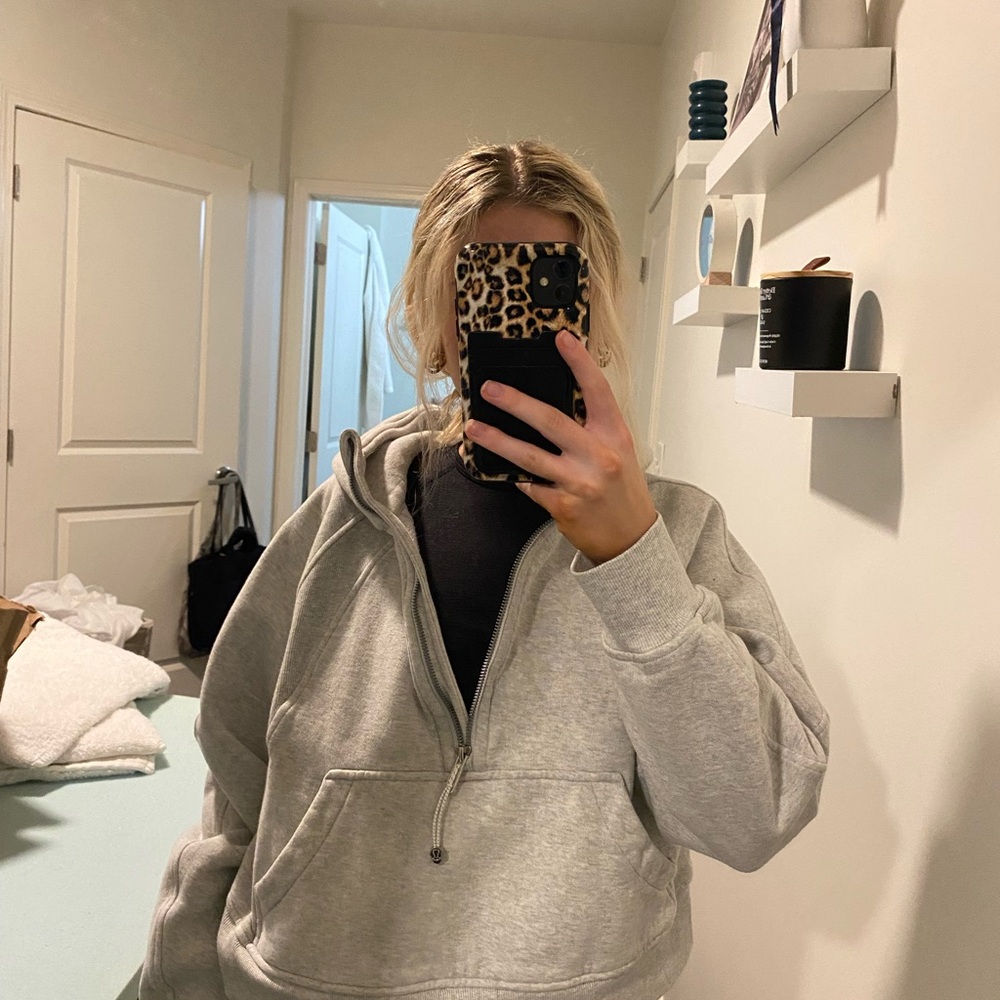 Gray Zip-Up Hoodie